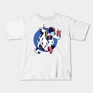 Astronaut Unicorn Rider Kids T-Shirt